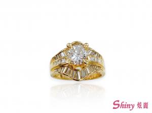 14K金皇家古典風1克拉鑽戒 0.47ct/54p #13