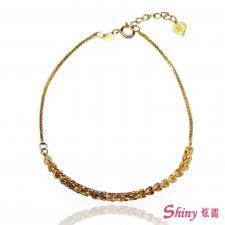 18K金色鳳尾手鍊 16+2CM