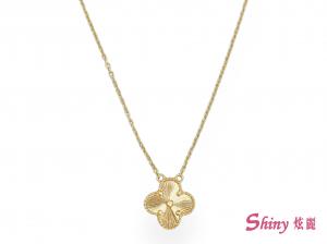 18K金幸運草套鍊 0.88錢 40CM
