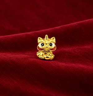 黃金喜獅抱元寶配件 0.11錢