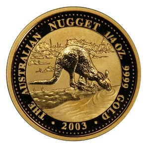 2003澳洲袋鼠金幣0.25盎司