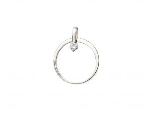 9K金音符鑽石線戒 0.14ct/1p #8.5