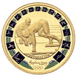 2000澳洲雪梨奧運精鑄金幣10克(田徑)