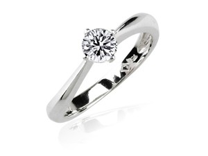 18K白鑽戒(女) 0.30ct/1p