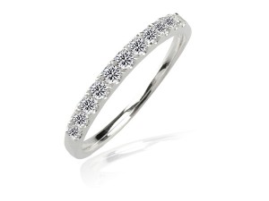 18K白單線鑽戒 11p0.23ct