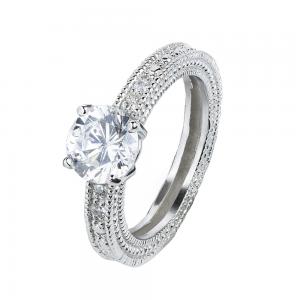 925純銀經典女戒-眾星之冠