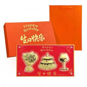 黃金擺件1克 禮盒款-生日快樂