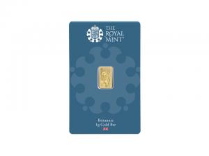 英國大不列顛女神金條1克 - 檢驗卡版
