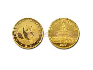 1988中國熊貓金幣0.1盎司