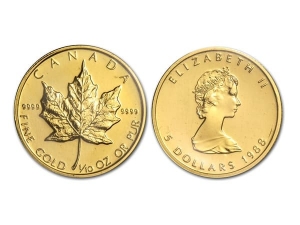 1988加拿大楓葉金幣0.1盎司