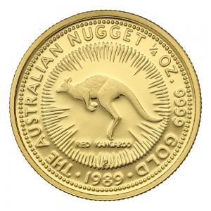 1989澳洲袋鼠金幣0.25盎司