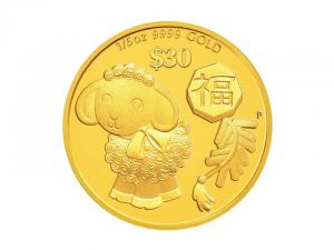 2015澳洲福祿壽吉利金羊紀念金幣0.6盎司