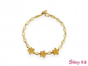 黃金花花手鍊 2.44錢 17CM