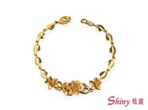 黃金花型手鍊 3.23錢 17CM