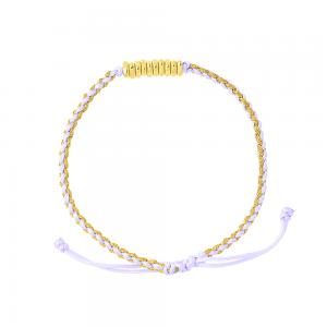 5G黃金開運盤纏手鍊 0.08錢 -紫款