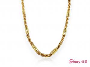 黃金六角麻花項鍊 13.45錢 60CM