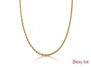 黃金麻花項鍊 15.52錢 60CM