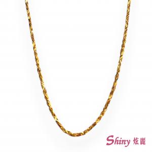 黃金兒童短柱項鍊 2.24錢 35+8CM