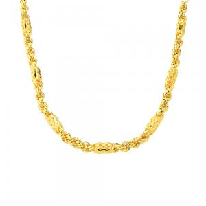 黃金男款發財麻花項鍊 15.33錢 60CM