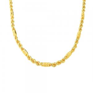 黃金發財麻花項鍊 10.29錢 60CM