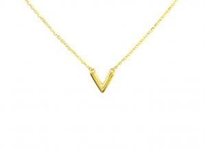 5G黃金V字套鍊 1.31錢 42+2.5CM