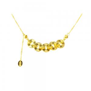 5G黃金碎碎金古錢套鍊 1.54錢 42+2.5CM