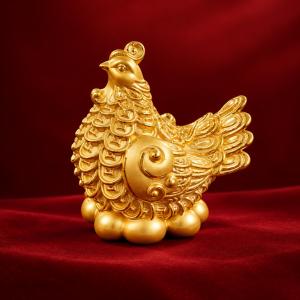 黃金招財金雞母擺件 1.26錢