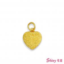 黃金雙面鑽砂愛心墜子 0.50錢