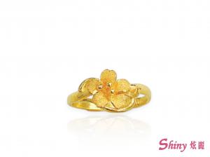 黃金花形戒指 1.08錢