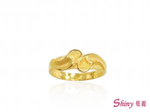 黃金流線戒指 1.50錢