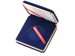 38MM金銀幣絨布盒(藍色)