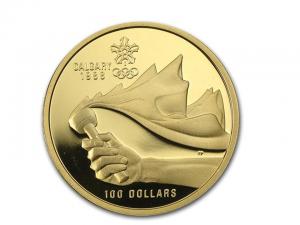 1988加拿大冬季奧運14K紀念金幣1/4盎司