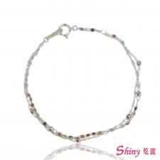 PT950白金亮面雙手鍊 0.36錢 15.5CM