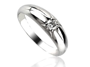 PT950白金鑽石戒指 0.15ct/1p #10.5