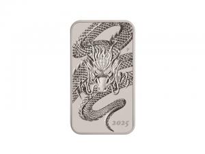 2025澳洲龍雕銀條1盎司