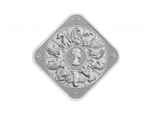 英國王室野獸系列-十紋獸銀條1盎司