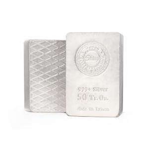 炫麗銀磚50盎司精裝菱格版（.999）