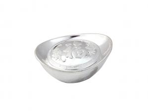 空心銀元寶(福)10克-附錦袋