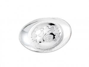 空心銀元寶(福)1克-附錦袋