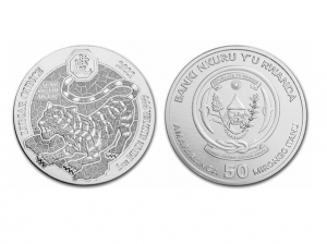 2022盧旺達生肖虎銀幣1盎司