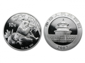 2007中國熊貓銀幣1盎司