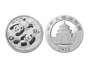 2022中國熊貓銀幣30公克