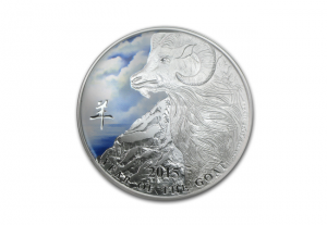 2015紐西蘭羊年精鑄銀幣1盎司(彩繪版)