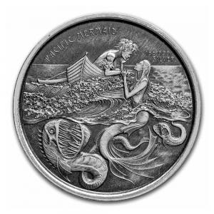 2021薩摩亞人魚公主銀幣1盎司(仿古版)
