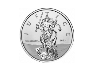2023直布羅陀正義女神銀幣1盎司