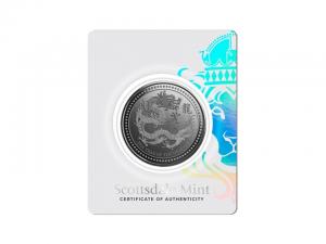 2024Scottsdale獅王薩摩亞龍年鍍黑銠精鑄銀幣1盎司