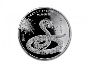 2013美國生肖蛇年銀幣0.5盎司