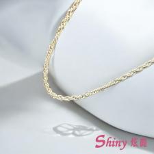 S925項鍊扭轉銀鏈 45cm