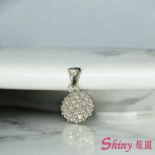 S925圖滿鑽銀墜