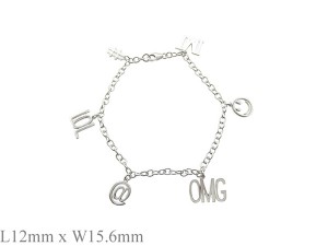 925純銀微笑手鍊 19cm